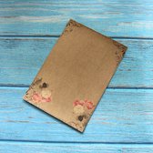 Kraft Papier - Vintage Briefpapier - Bloemen - DIY, Scrapbook, Knutselen - A6 - 14,5x21cm - 16 vellen