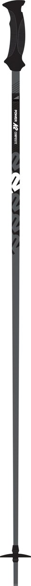 K2 POWER COMPOSITE GUNMETAL M 115 Heren skistok Gunmetal Grijs
