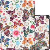 Hoesje Geschikt voor iPad 10.2 2020 Hoesje Case Hard Cover Hoes Book Case - Vlinders