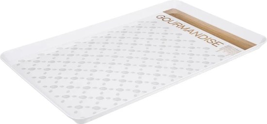 5Five Set de Plateaux blanc avec poignées en 2 tailles