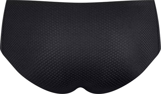 Satini Dames Bloemen Satijn Lingerie Bikini Broekje Broekjes Knickers (Zwart, S