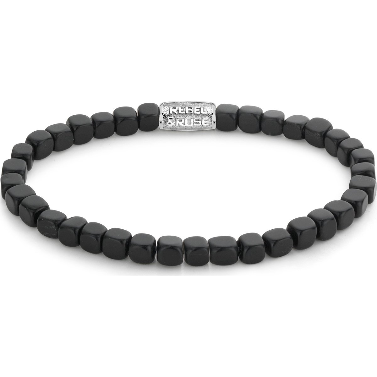 Rebel & Rose unisex armband roestvrijstalen kleurstoffen L Zwart 32017330