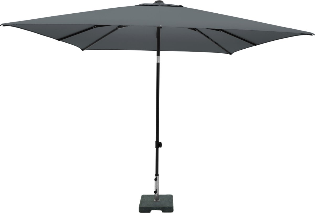 Madison Parasol in Grey, Corsica push-up design, 200x250cm size by Madison.