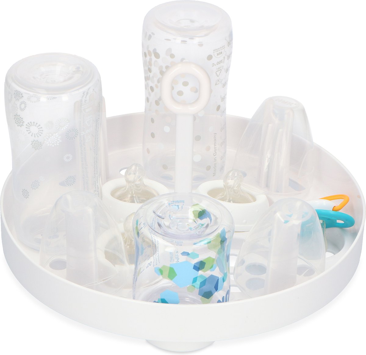 Babyfles Sterilisator Magnetron Alecto BW-04 Magnetronsterilisator Voor Babyflessen – Tot 4 Flessen Van 150 Ml, Mét Flessentang! Baby Accessoires Sterilizer