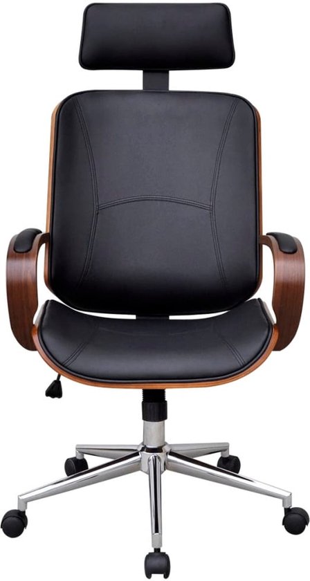 Bureaustoel Met 6 Massagepunten Ergonomische Draaikoelstoel Met Een Gebogen Hoofdsteun En Armleuning Verstelbaar Synthetisch Leer Wit 70x76 5x114 124 Cm