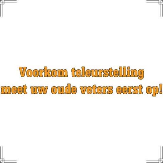 Voorkom teleurstelling, meet uw oude veters eerst op!