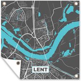 Tuin poster Plattegrond - Lent - Kaart - Stadskaart - 200x200 cm - Tuindoek