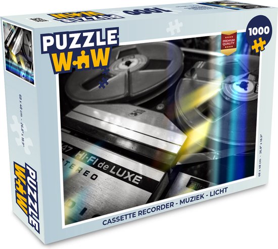 Puzzel Cassette recorder - Muziek - Licht - Legpuzzel - Puzzel 1000 stukjes  volwassenen | bol.com