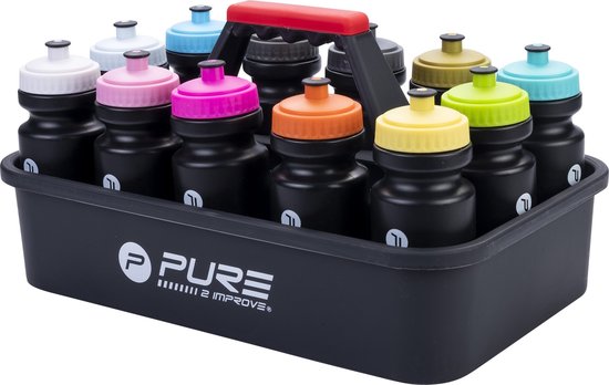 Pure2Improve Bidonrek, Bidonkrat Met Bidons, Inclusief 12 Bidons