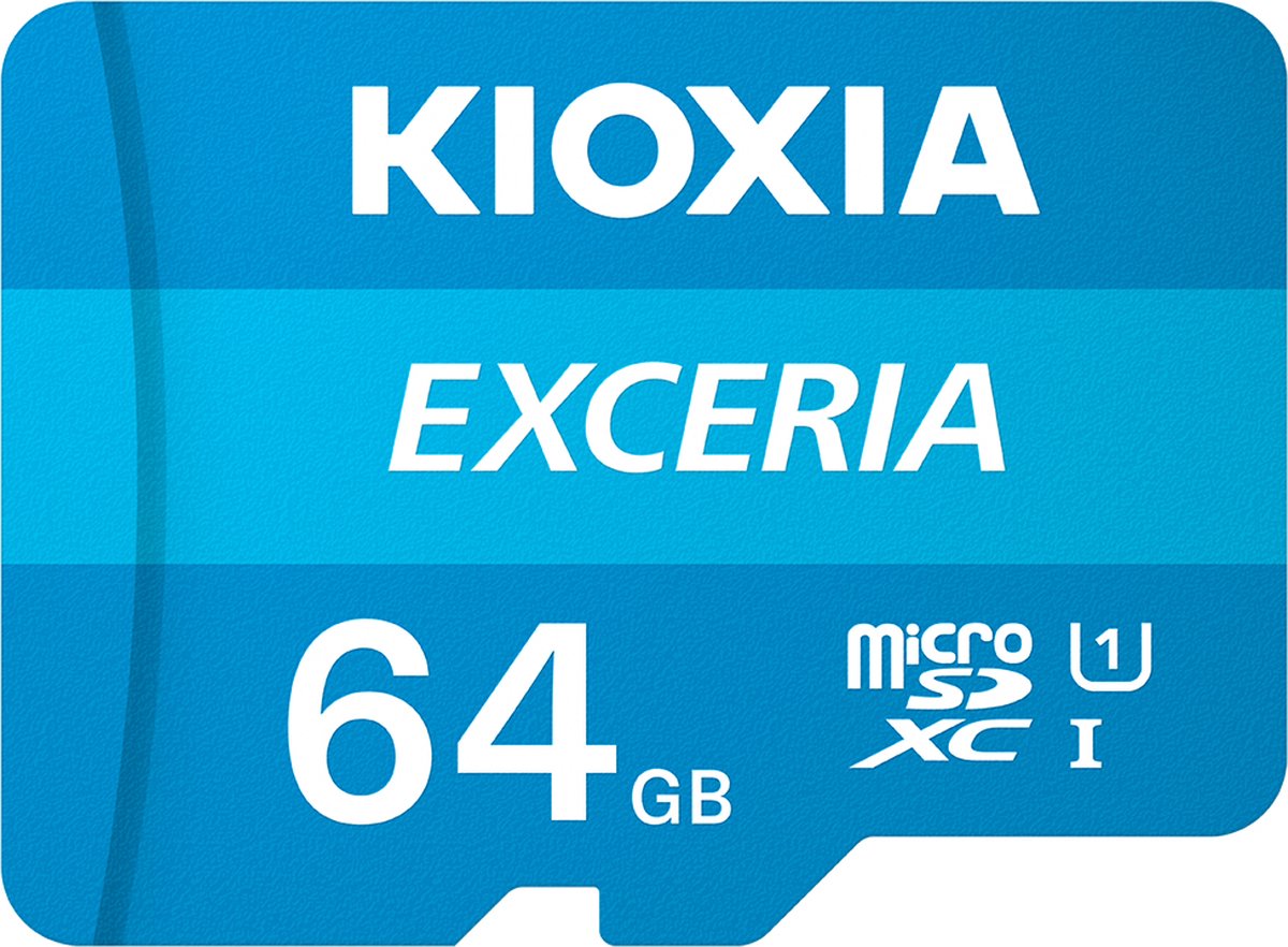 Micro SD geheugenkaart met adapter Kioxia Exceria UHS-I Klasse 10 Blauw