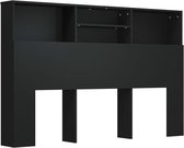 vidaXL Armoire à tête de lit 160x19x103-5 cm Noir - Armoire à tête de lit - Armoires à tête de lit - Armoire à tête de lit - Armoires à tête de lit