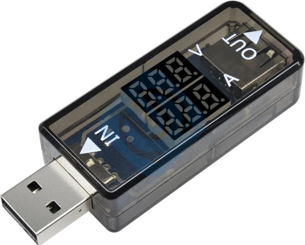 Usb tester - Spanning en Stroom meting - 2-in-1 USB poort tester