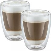 MONOO Dubbelwandige Glazen - Koffieglazen - Theeglazen - 350ML - 2 Stuks - Cappuccino Glazen - Latte Macchiato Glazen