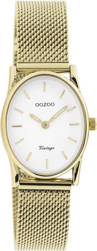 OOZOO Vintage - Montre en or avec bracelet en maille de métal doré - C20258