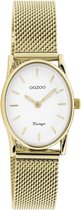 OOZOO Vintage series - goudkleurige horloge met goudkleurige metalen mesh armband - C20258
