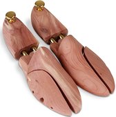 Houten schoenspanner - Schoenspanners - Unisex - Verstelbaar - 1 paar - Maat 43-44 - Cederhout - Bruin