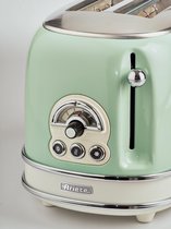 Ariete 0155/04 - Vintage broodrooster - 2 sneden - met tosti-klemmen - 810 Watt - groen