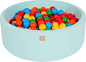 Bol.com Ballenbak KATOEN Mint - 90x30 incl. 200 ballen - Geel Rood Donker Groen Oranje Blauw aanbieding