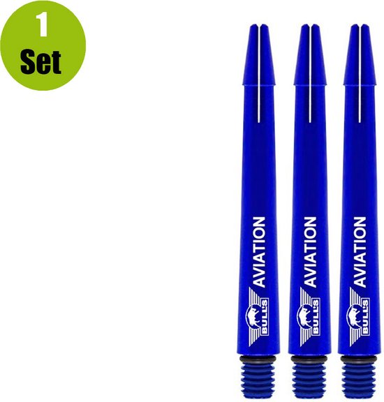 Bulls Aviation Aluminium Dartshafts - ZwartBlauw - In Between - (1 Set) van Bull's — afbeelding 3