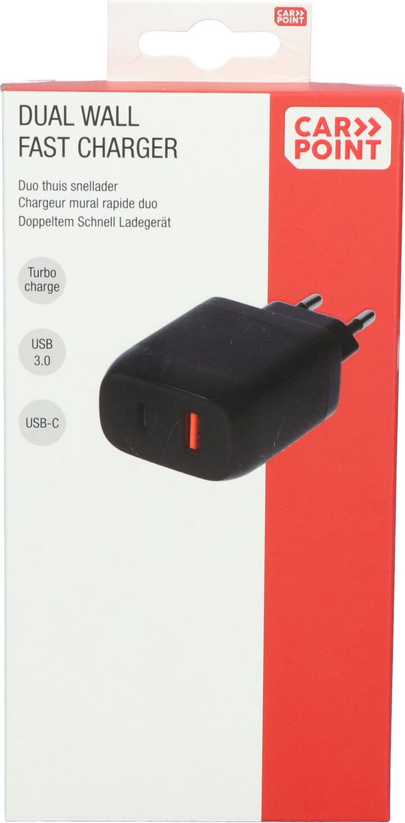 Chargeur de voiture rapide USB C et USB 3.0 CARPOINT