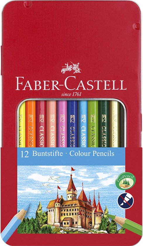Faber Castell Kleurpotlood FC driekant - kartonnen etui à 24 st