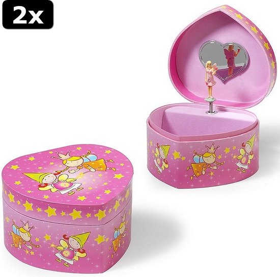 Boîte à Musique En Forme De Cœur Boîte à Bijoux Musicale Ballerine