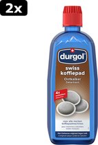 2x Durgol Swiss Ontkalker voor Koffiepadmachine 500 ml