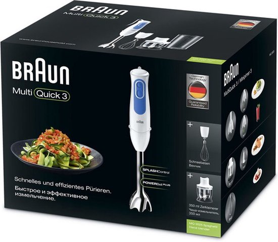 Braun MultiQuick 3 MQ3025WH Spaghetti - Staafmixer - Wit van Braun — afbeelding 2
