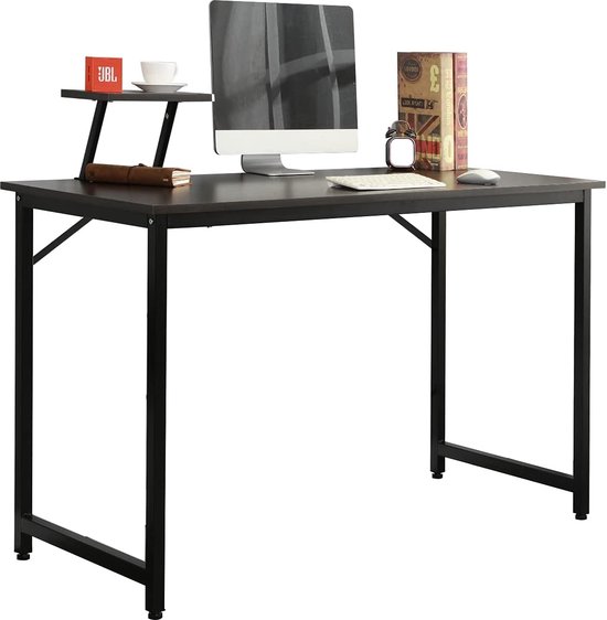 Tribesigns Bureau, computertafel, 180 x 90 x 75 cm, moderne bootvormige pc-tafel, werktafel voor