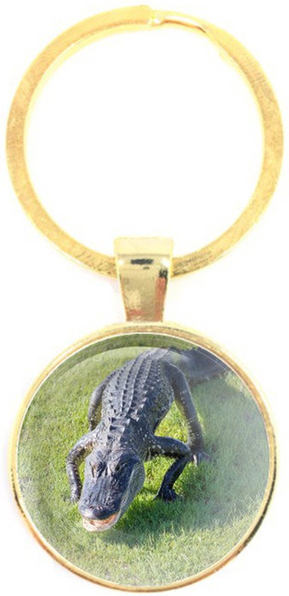 Sleutelhanger Glas - Krokodil