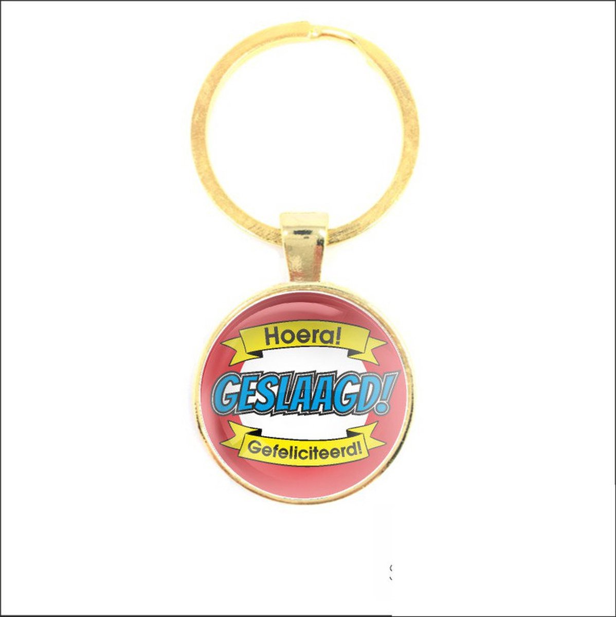 Sleutelhanger Glas - Geslaagd!