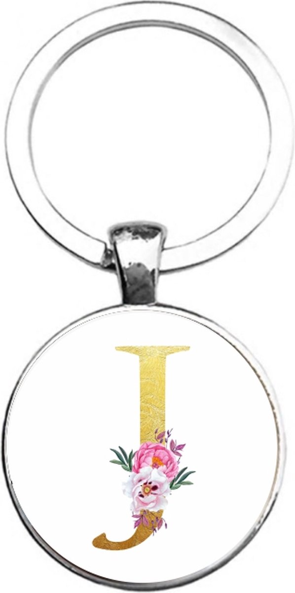 Sleutelhanger Glas - J