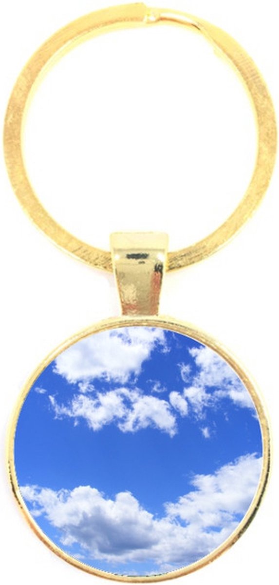 Sleutelhanger Glas - Wolken