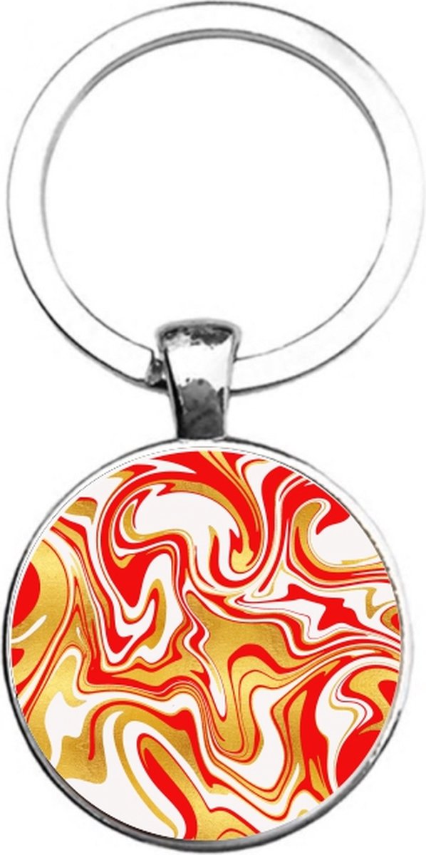 Sleutelhanger Glas - Marmer