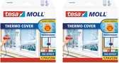 Tesa tesamoll thermo cover - raamisolatie folie - vermindert condens - bespaart energie - 1,7 x 1,5 meter - 2 stuks