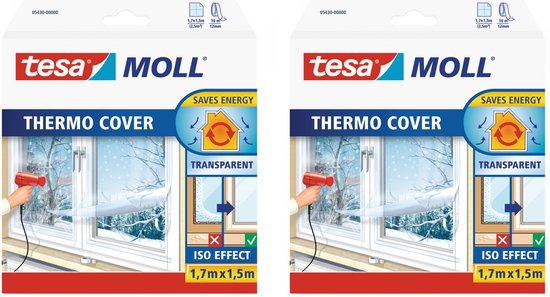 Tesa tesamoll thermo cover - raamisolatie folie - vermindert condens -  bespaart... | bol.com