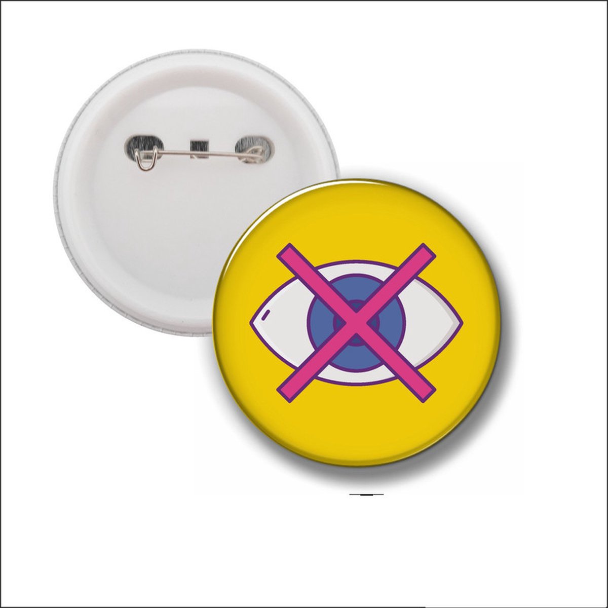 Button Met Speld 58 MM - Slechtziend
