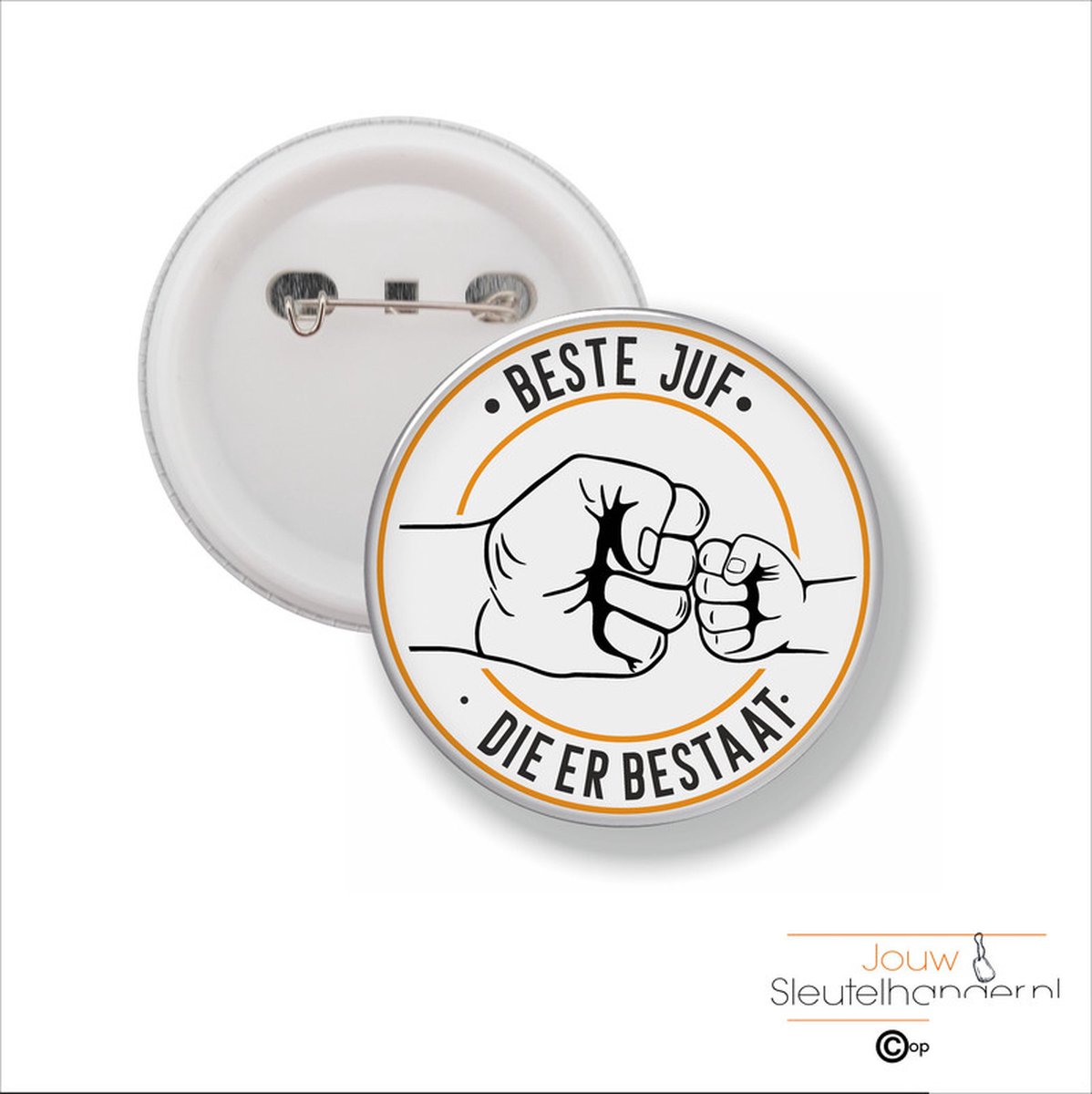 Button Met Speld 58 MM - Beste Juf