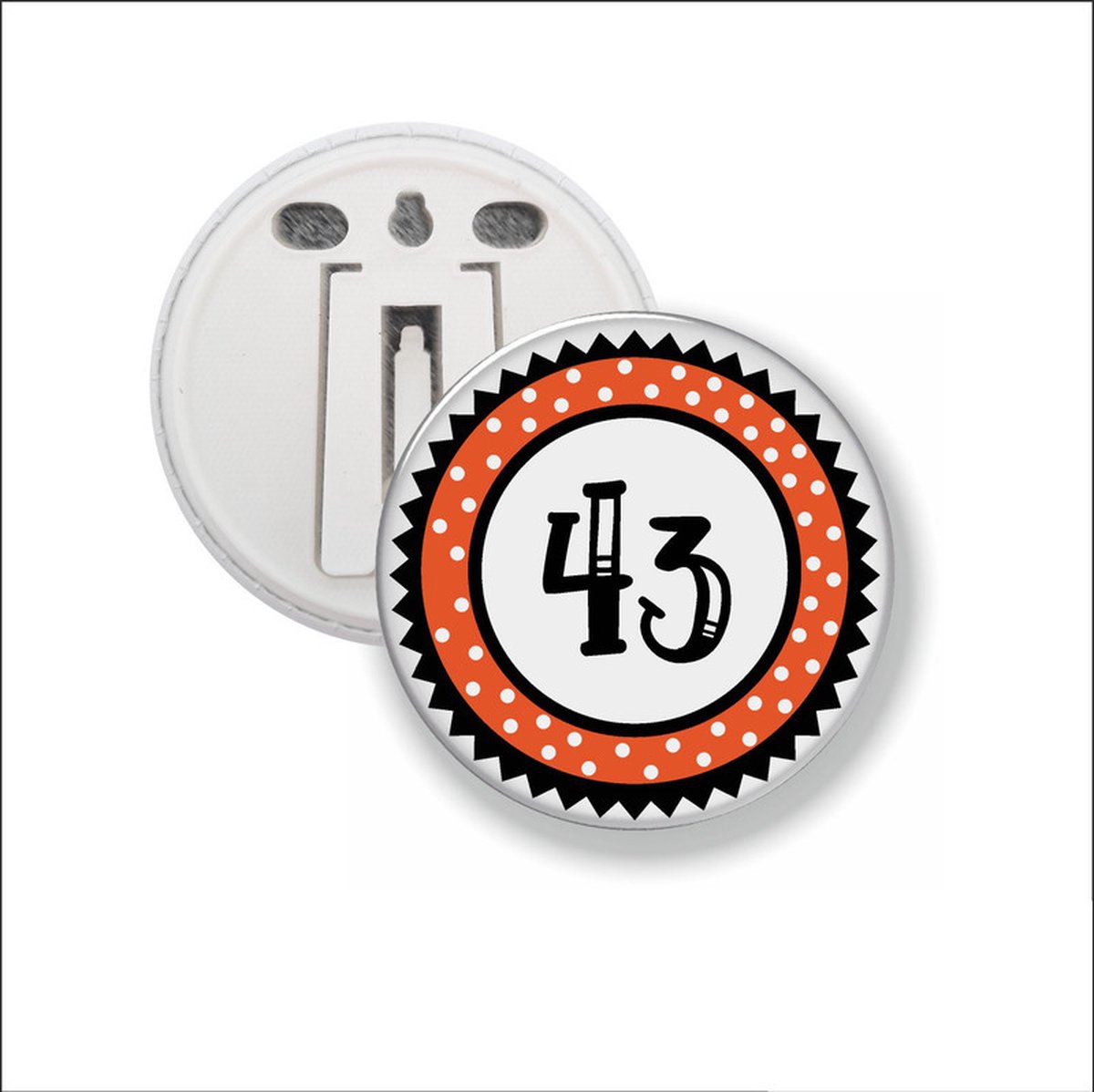 Button Met Clip 58 MM - 43