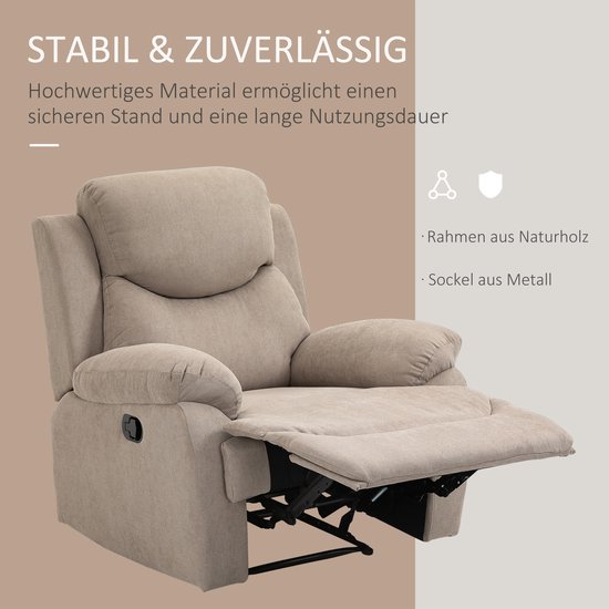 Wahson Moderne accentstoel lounge kuip fauteuil in linnen, gestoffeerde