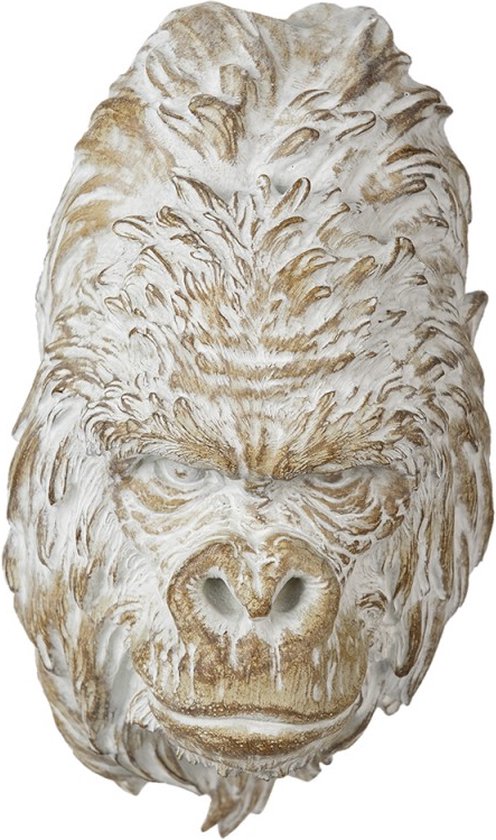 Beeld Aap 30 cm Beige Bruin Kunststof Woonaccessoires Beeld Decoratie Decoratieve Accessoires