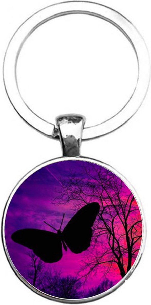 Sleutelhanger Glas - Vlinder