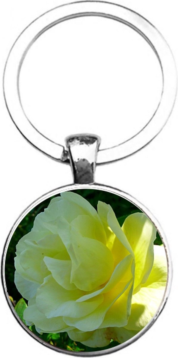 Sleutelhanger Glas - Roos