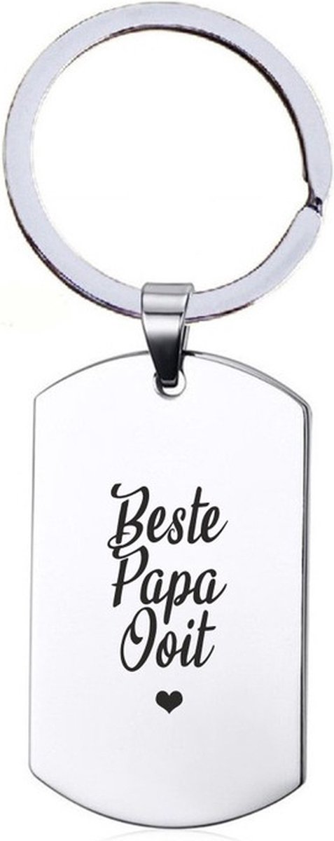Sleutelhanger RVS - Beste Papa Ooit