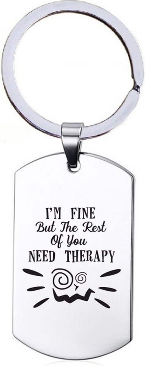 Sleutelhanger RVS - Need Therapy