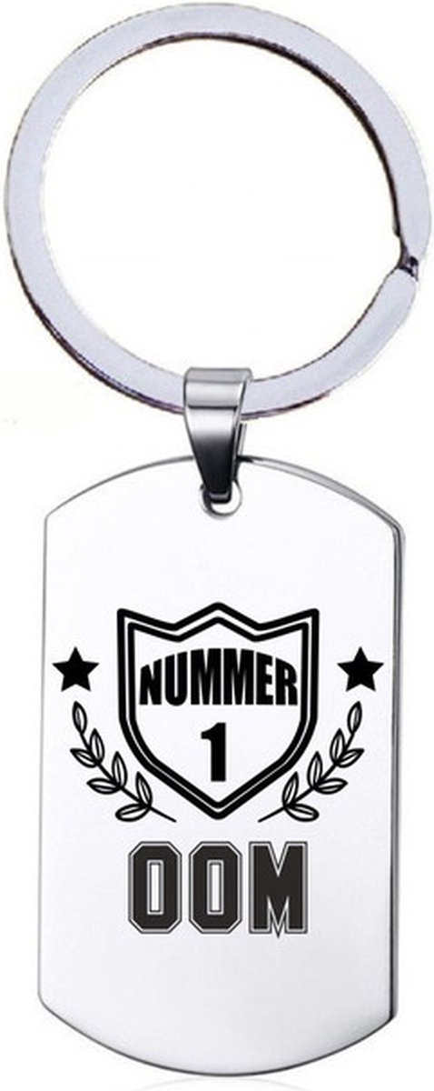 Sleutelhanger RVS - Nummer 1 Oom