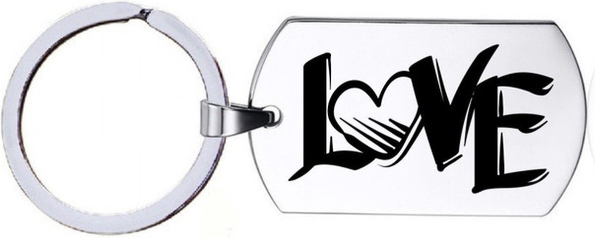Sleutelhanger RVS - Love