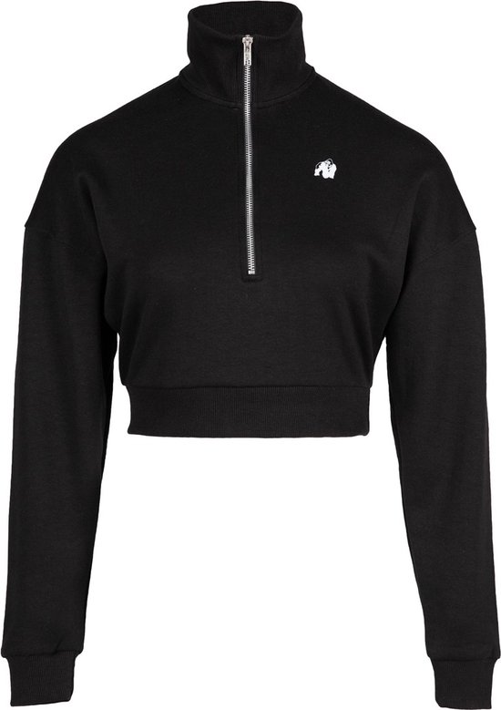 Gorilla Wear - Ocala Cropped Half-Zip Sweatshirt - Zwart - XL