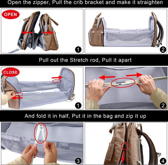 Luxe luiertas - baby tas - luier rugzak - premium kwaliteit - pasgeboren baby van LUXE. — afbeelding 3