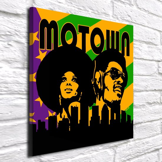 Motown Pop Art Canvas - 80 x 80 cm - Canvasprint - Op dennenhouten kader -  Geprint... | bol.com